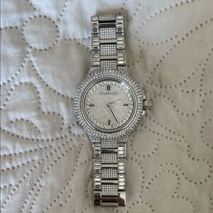 Michael Kors Silver Crystal Pavé Bracelet Watch MK5869